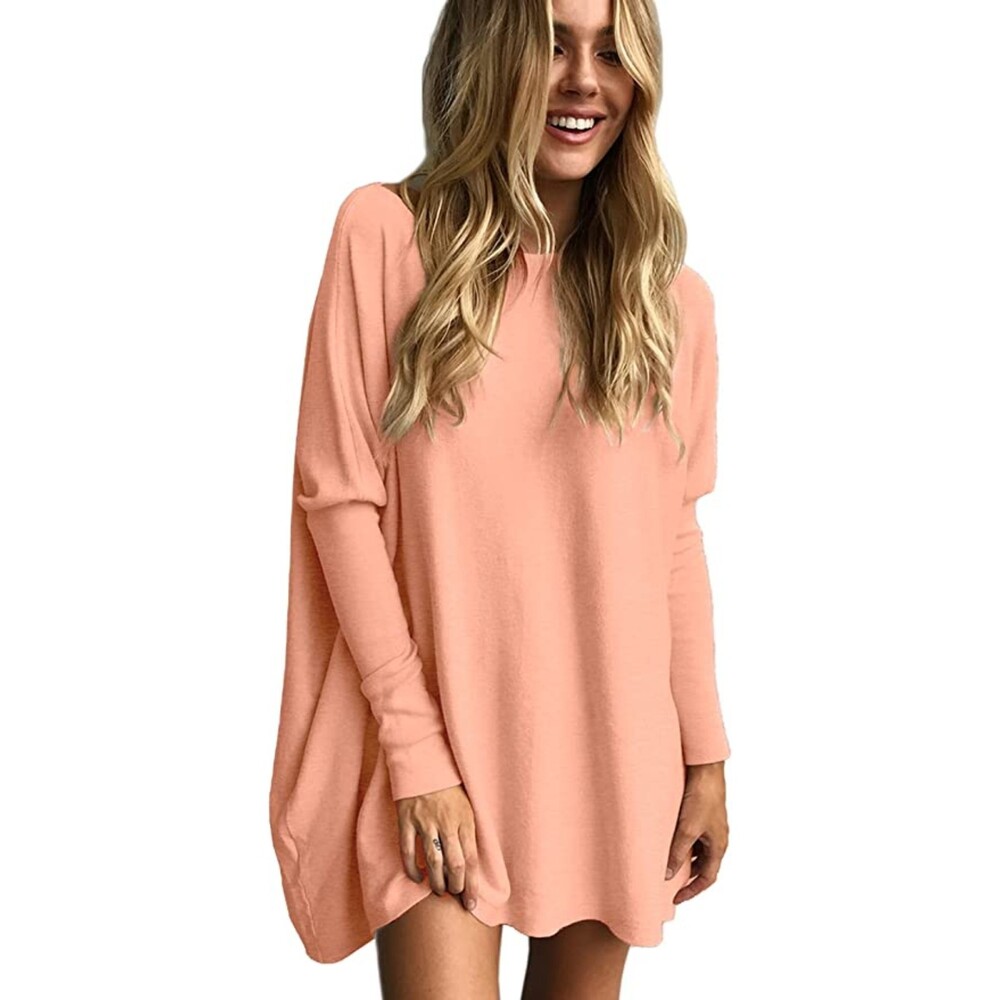 Oversized Burnt Orange Long Sleeve Fall Tunic Top Sz L